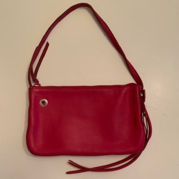 GAP Pink Leather Purse - Strap or Wristlett - Picture 3 of 6